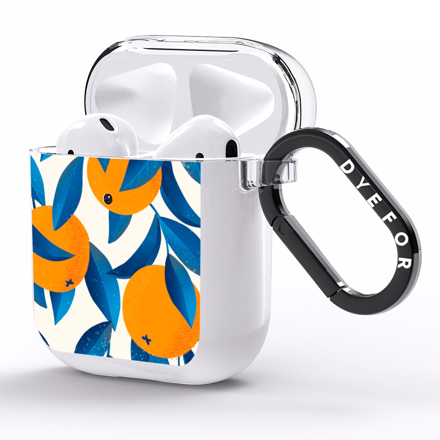 Oranges AirPods Clear Case Side Image