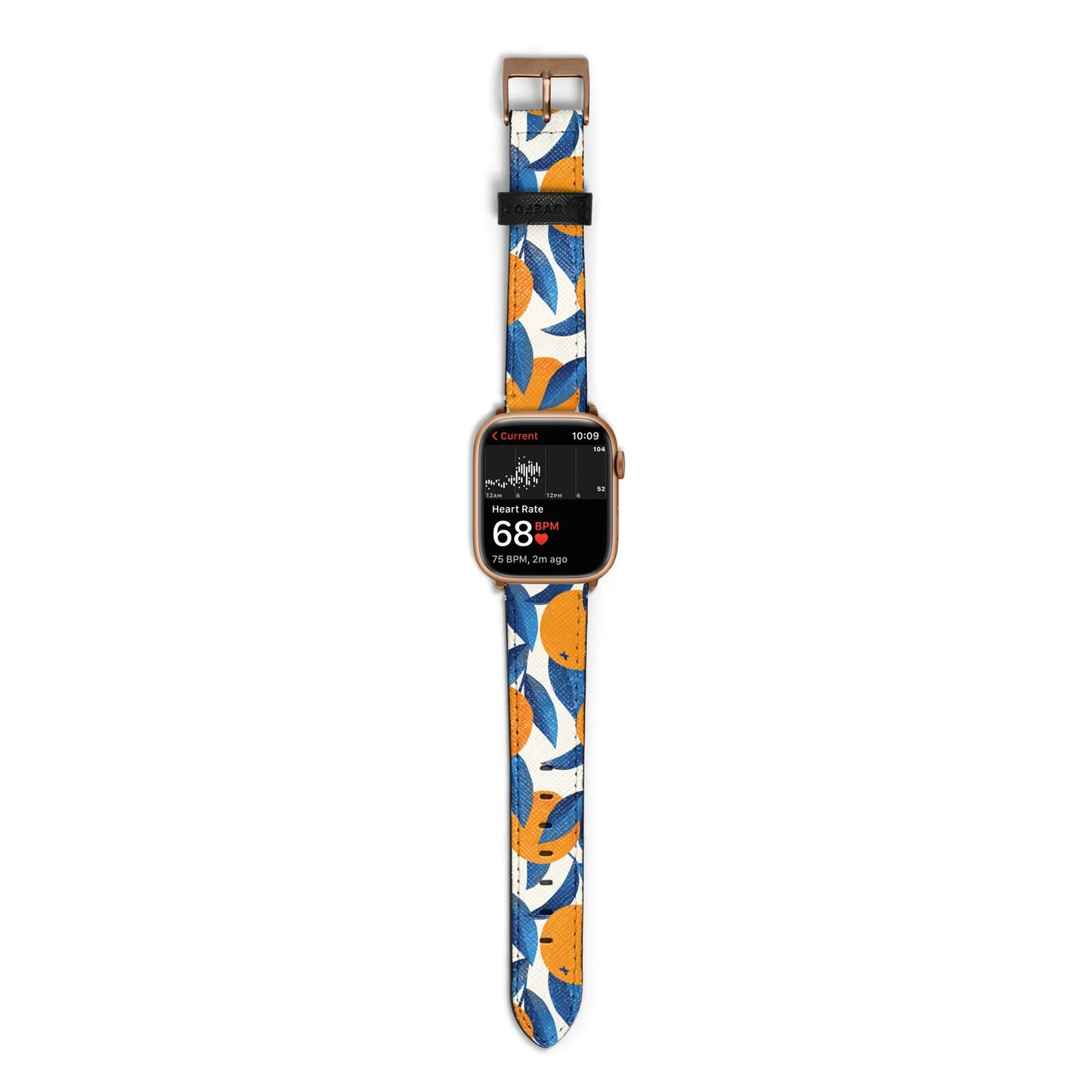 Oranges Apple Watch Strap Size 38mm with Gold Hardware