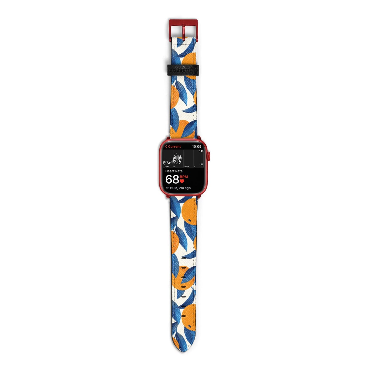 Oranges Apple Watch Strap Size 38mm with Red Hardware