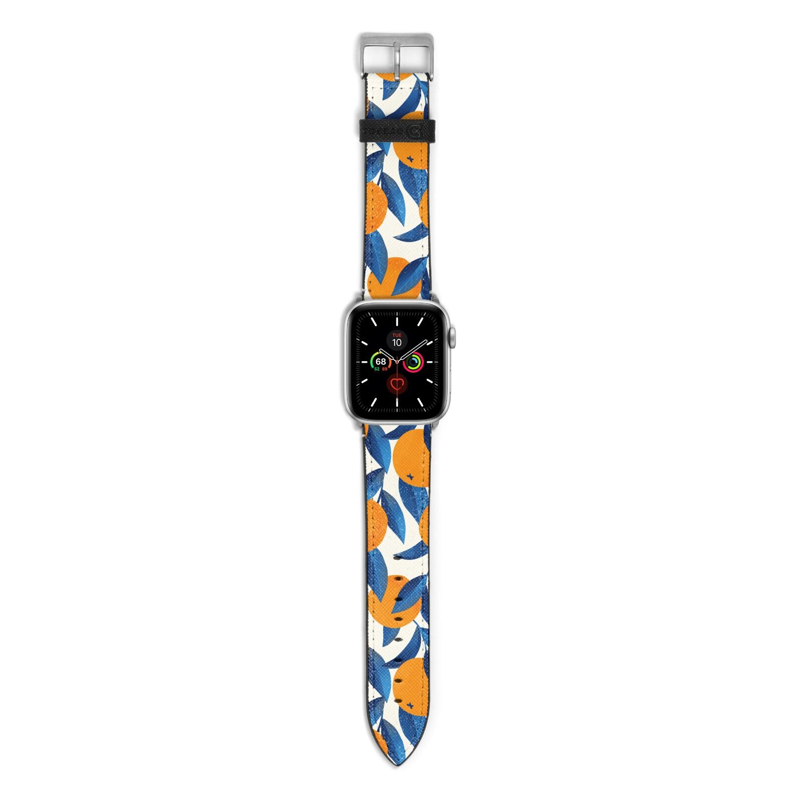 Oranges Apple Watch Strap with Silver Hardware