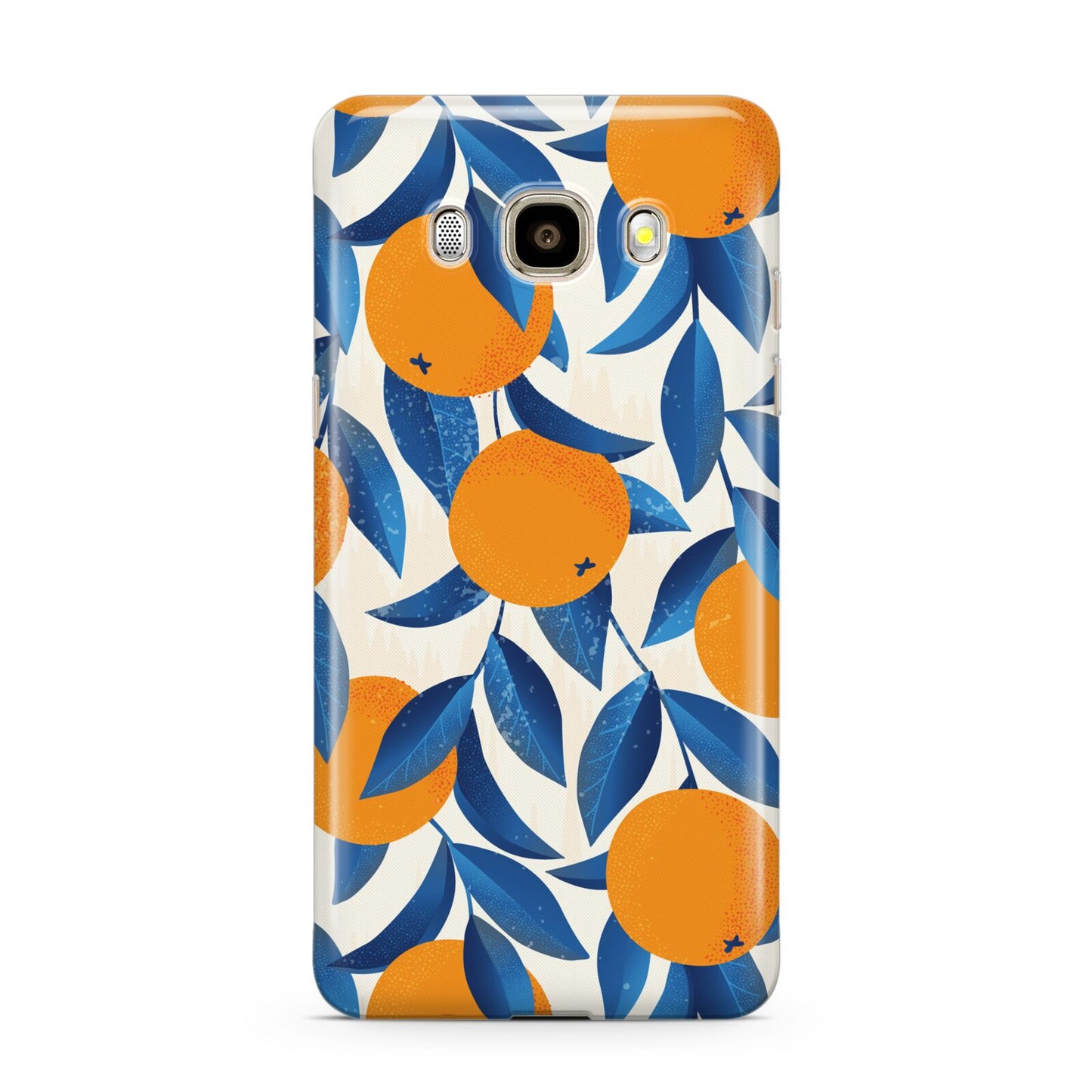 Oranges Samsung Galaxy J7 2016 Case on gold phone