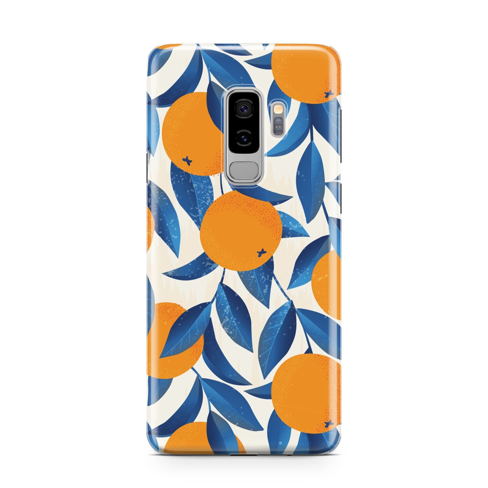 Oranges Samsung Galaxy S9 Plus Case on Silver phone