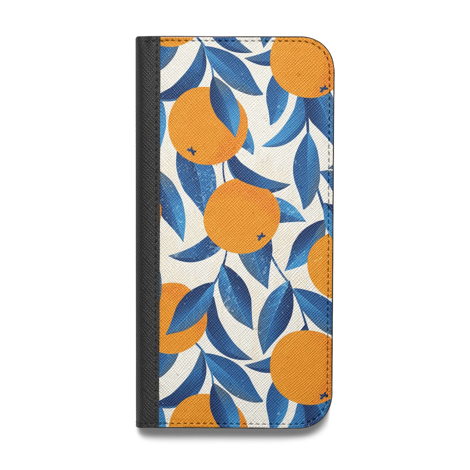 Oranges Vegan Leather Flip iPhone Case