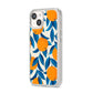 Oranges iPhone 14 Clear Tough Case Starlight Angled Image