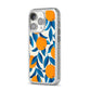 Oranges iPhone 14 Pro Glitter Tough Case Silver Angled Image