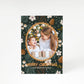 Ornate Family Photo and Name Christmas A5 Greetings Card