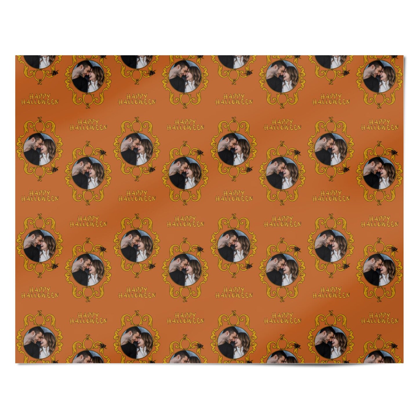 Ornate Halloween Custom Photo Personalised Wrapping Paper Alternative