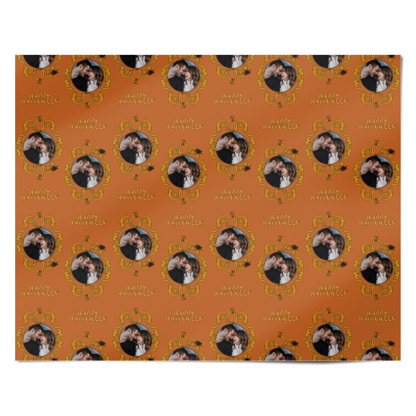 Ornate Halloween Custom Photo Personalised Wrapping Paper Alternative
