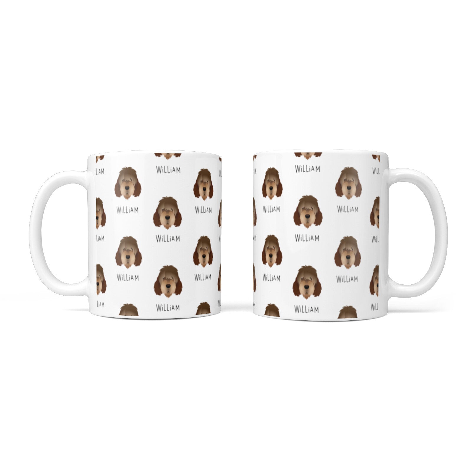 Otterhound Icon with Name 10oz Mug Alternative Image 3