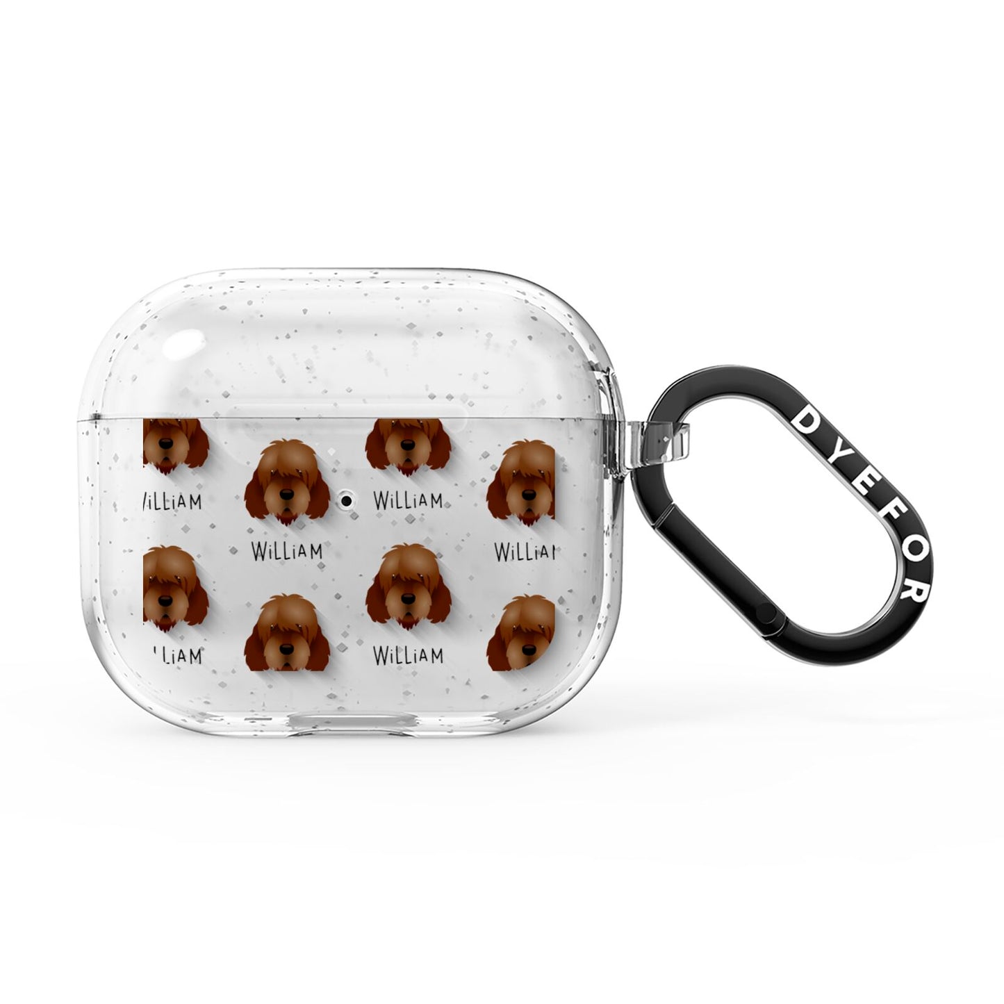 Otterhound Icon with Name AirPods Glitter Case 3rd Gen
