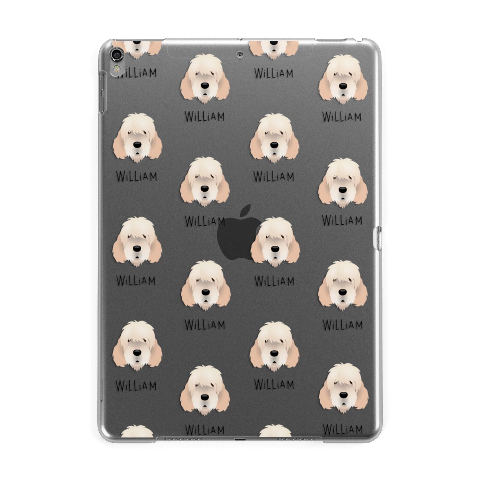Otterhound Icon with Name Apple iPad Grey Case