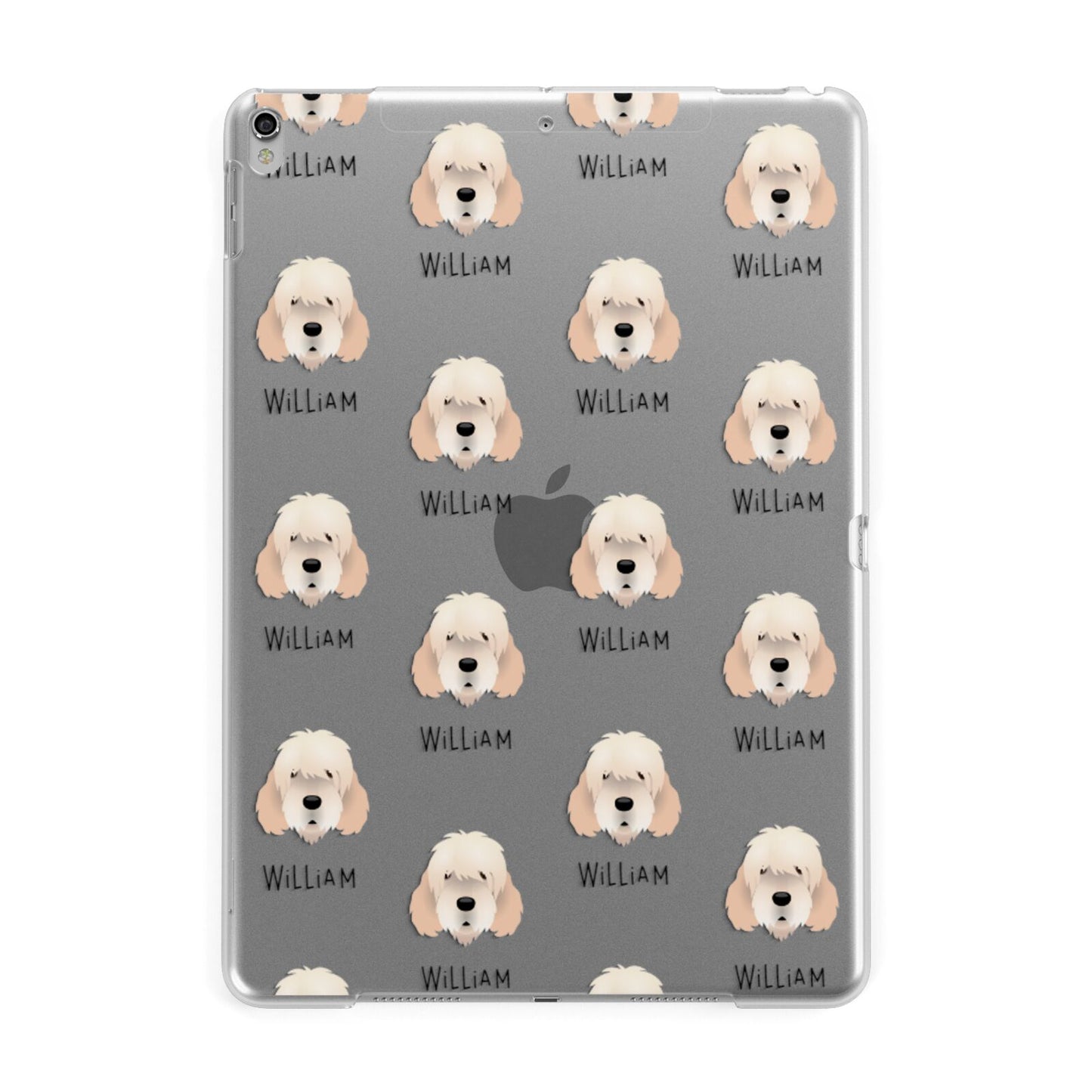 Otterhound Icon with Name Apple iPad Silver Case