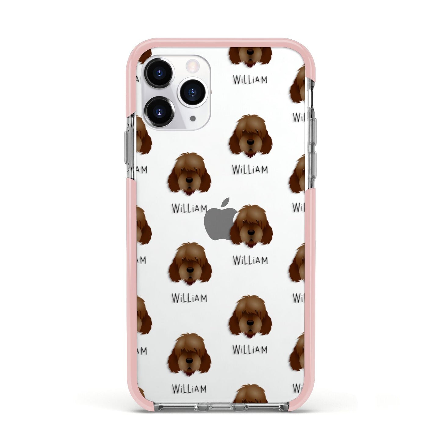 Otterhound Icon with Name Apple iPhone 11 Pro in Silver with Pink Impact Case