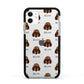 Otterhound Icon with Name Apple iPhone 11 in White with Black Impact Case