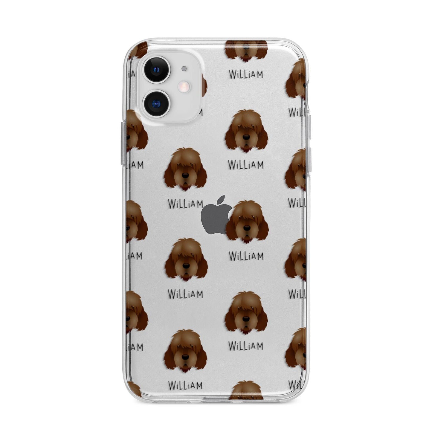Otterhound Icon with Name Apple iPhone 11 in White with Bumper Case