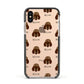 Otterhound Icon with Name Apple iPhone Xs Impact Case Black Edge on Gold Phone