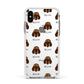 Otterhound Icon with Name Apple iPhone Xs Impact Case White Edge on Silver Phone