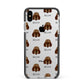 Otterhound Icon with Name Apple iPhone Xs Max Impact Case Black Edge on Silver Phone