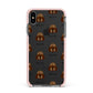 Otterhound Icon with Name Apple iPhone Xs Max Impact Case Pink Edge on Black Phone