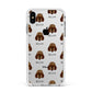 Otterhound Icon with Name Apple iPhone Xs Max Impact Case White Edge on Silver Phone