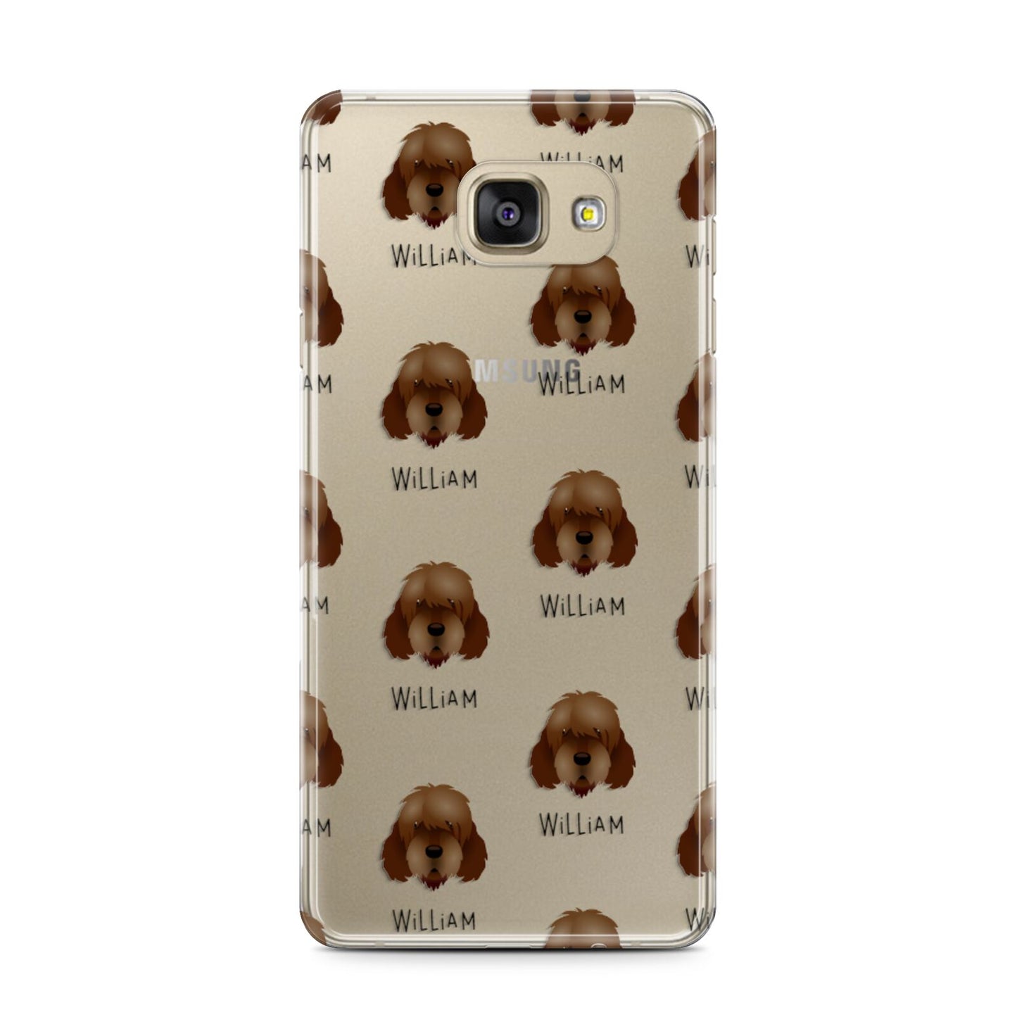 Otterhound Icon with Name Samsung Galaxy A7 2016 Case on gold phone