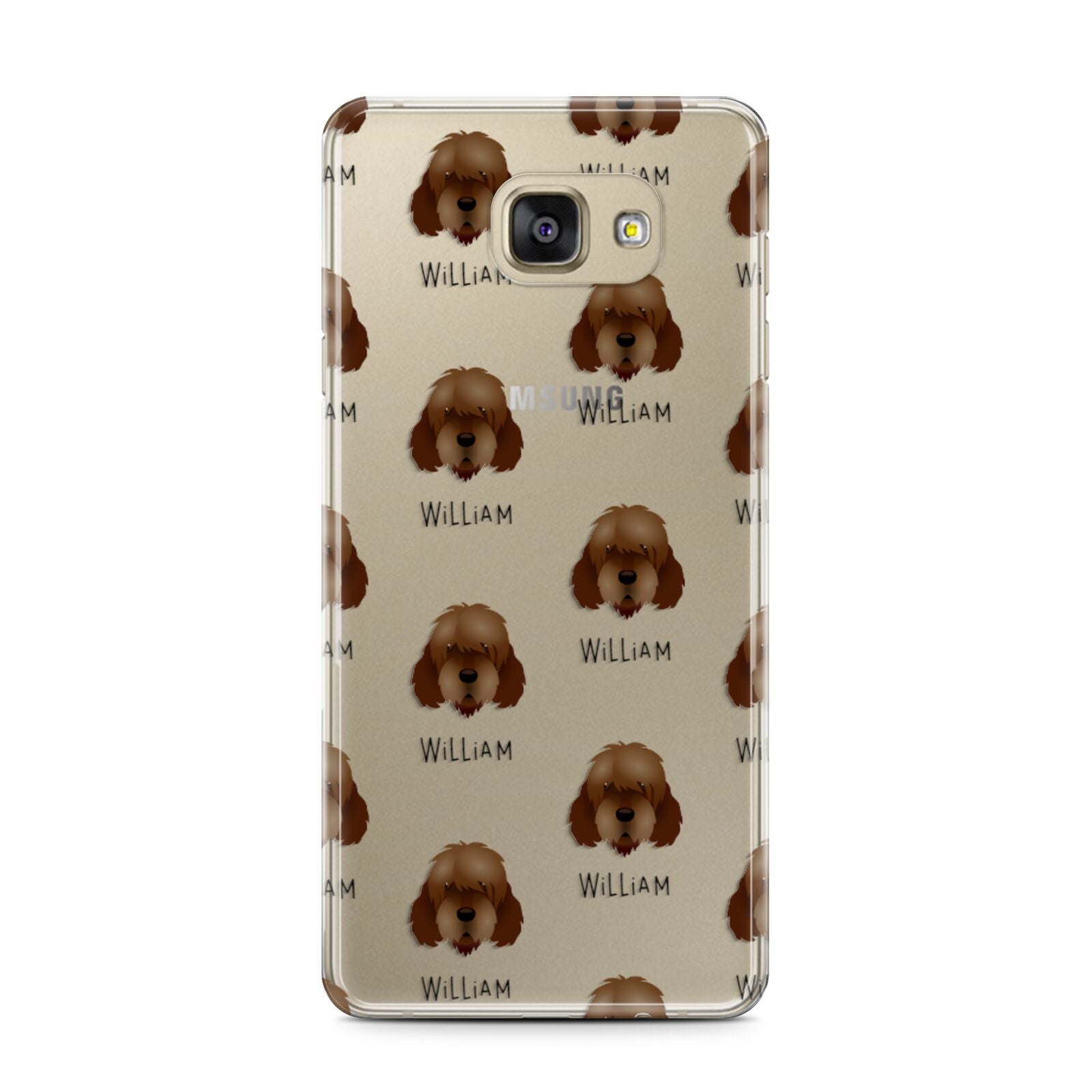 Otterhound Icon with Name Samsung Galaxy A7 2016 Case on gold phone