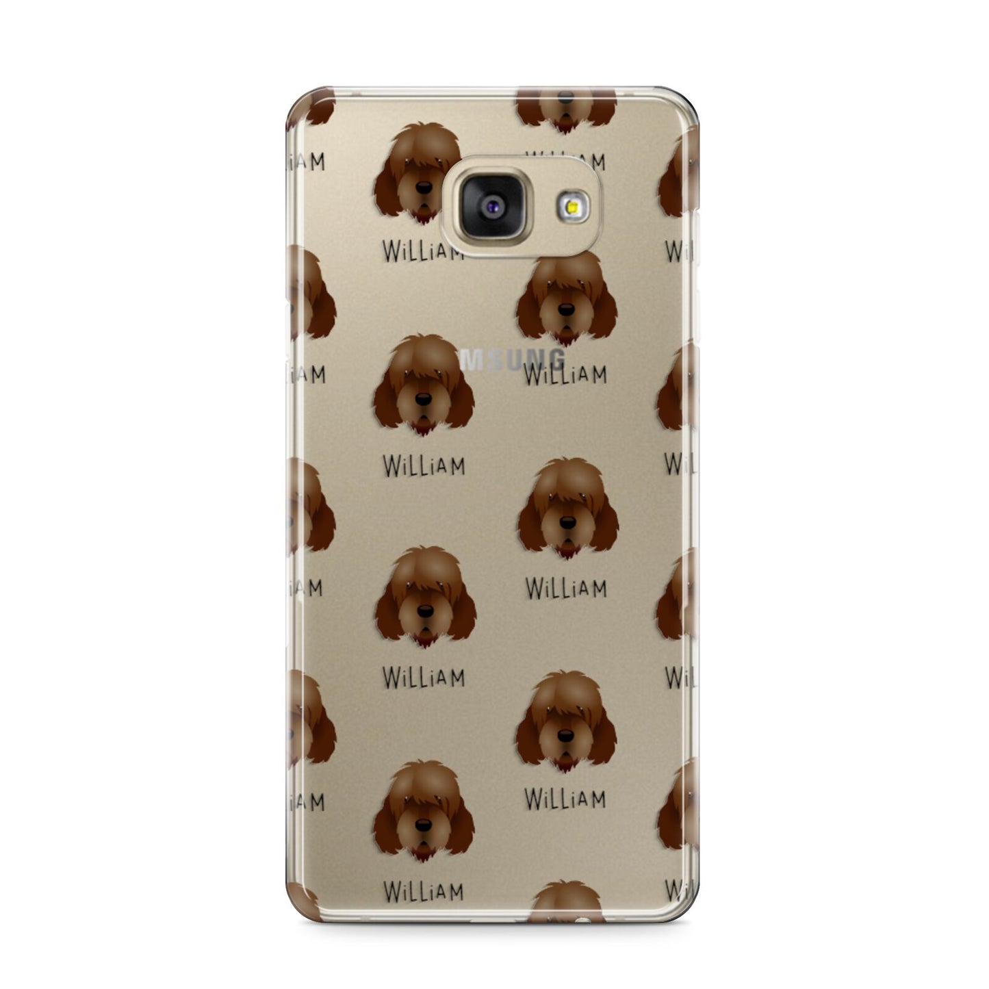 Otterhound Icon with Name Samsung Galaxy A9 2016 Case on gold phone