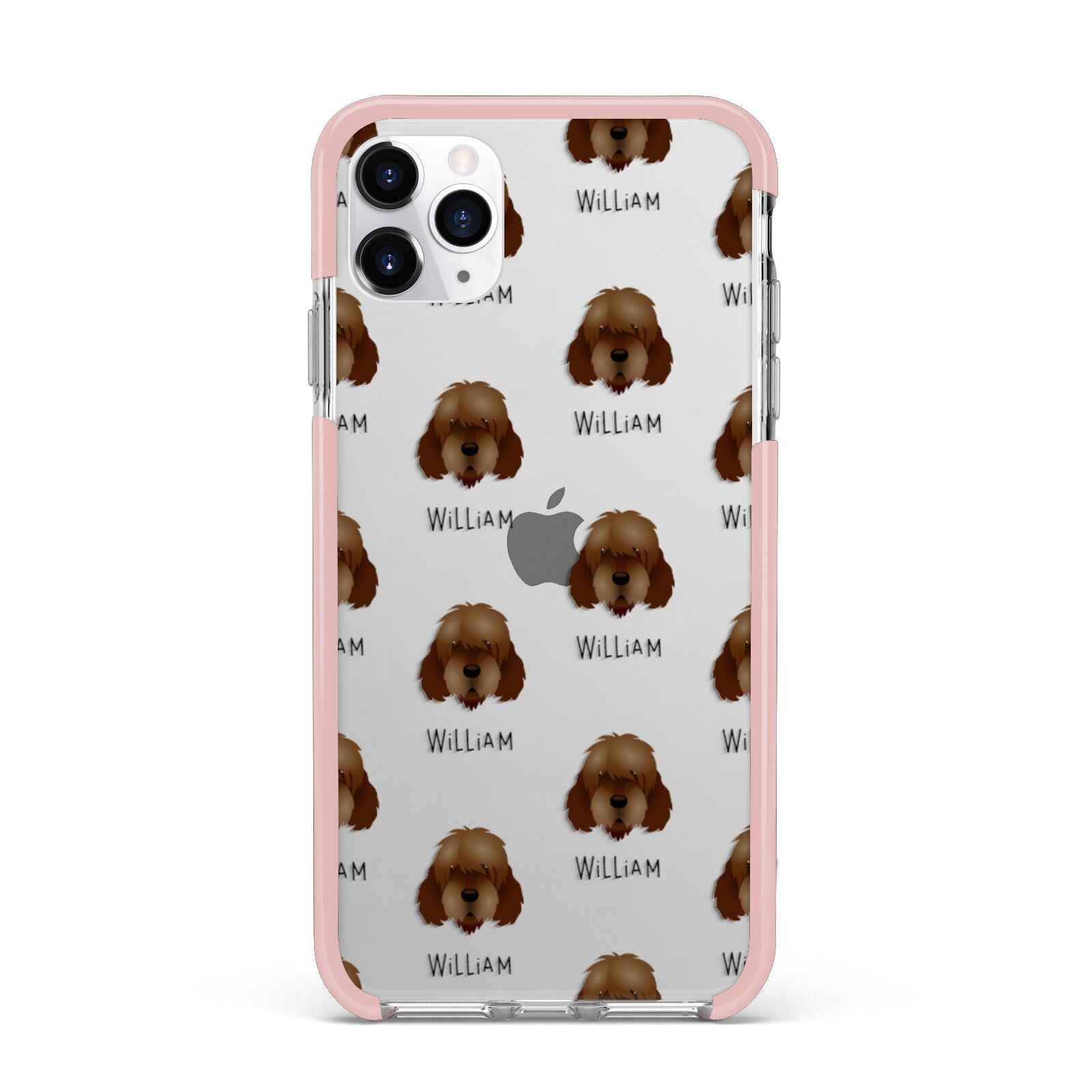 Otterhound Icon with Name iPhone 11 Pro Max Impact Pink Edge Case