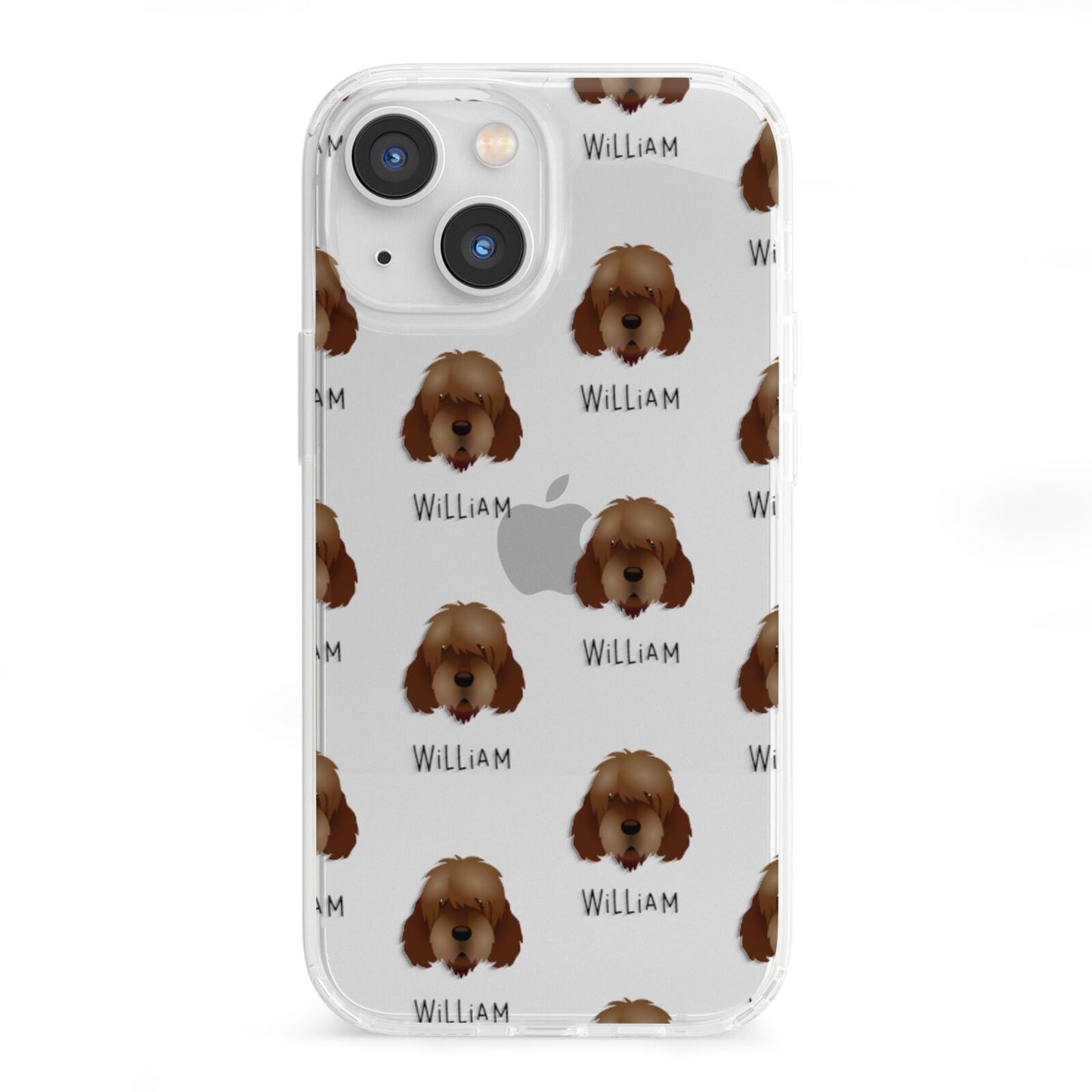Otterhound Icon with Name iPhone 13 Mini Clear Bumper Case