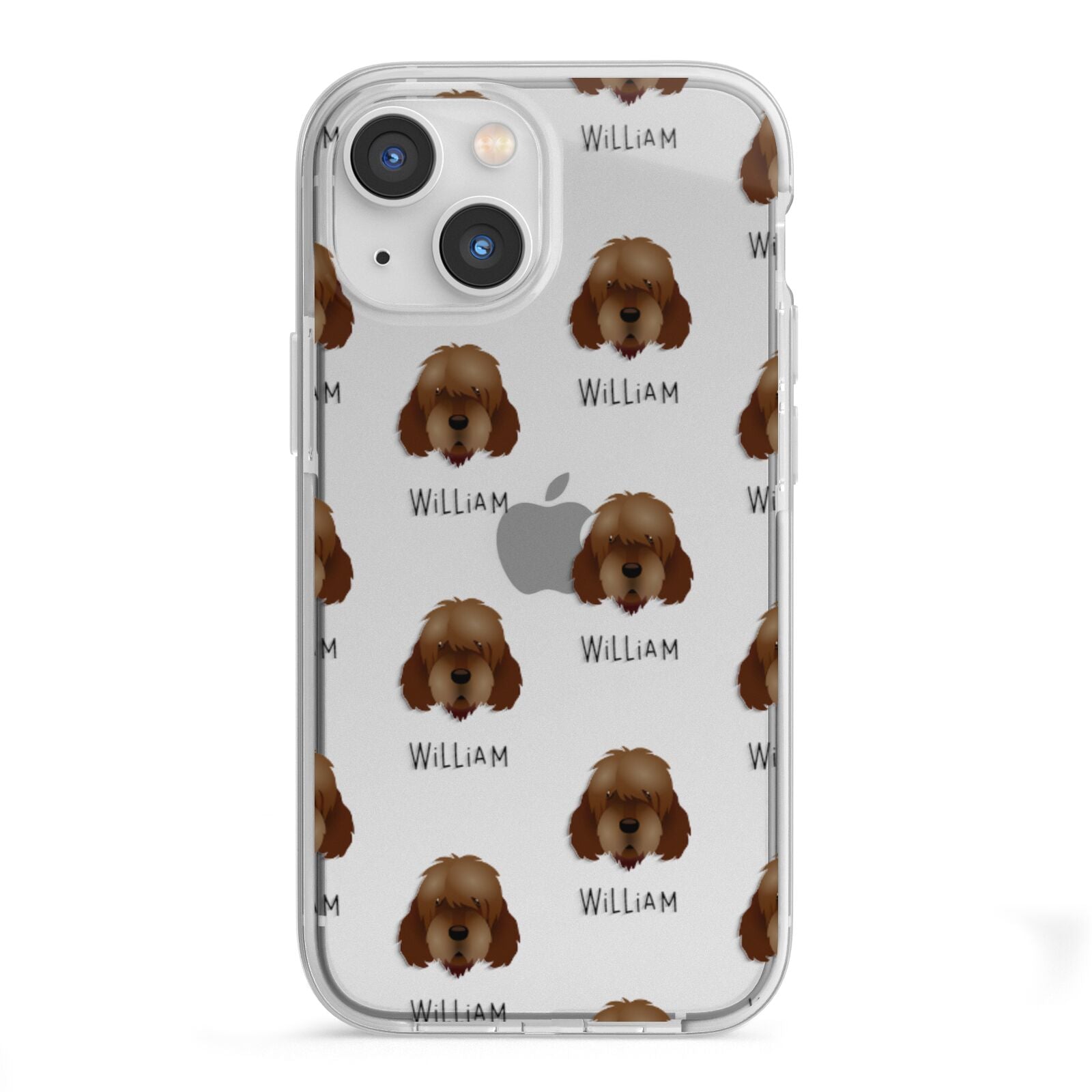 Otterhound Icon with Name iPhone 13 Mini TPU Impact Case with White Edges