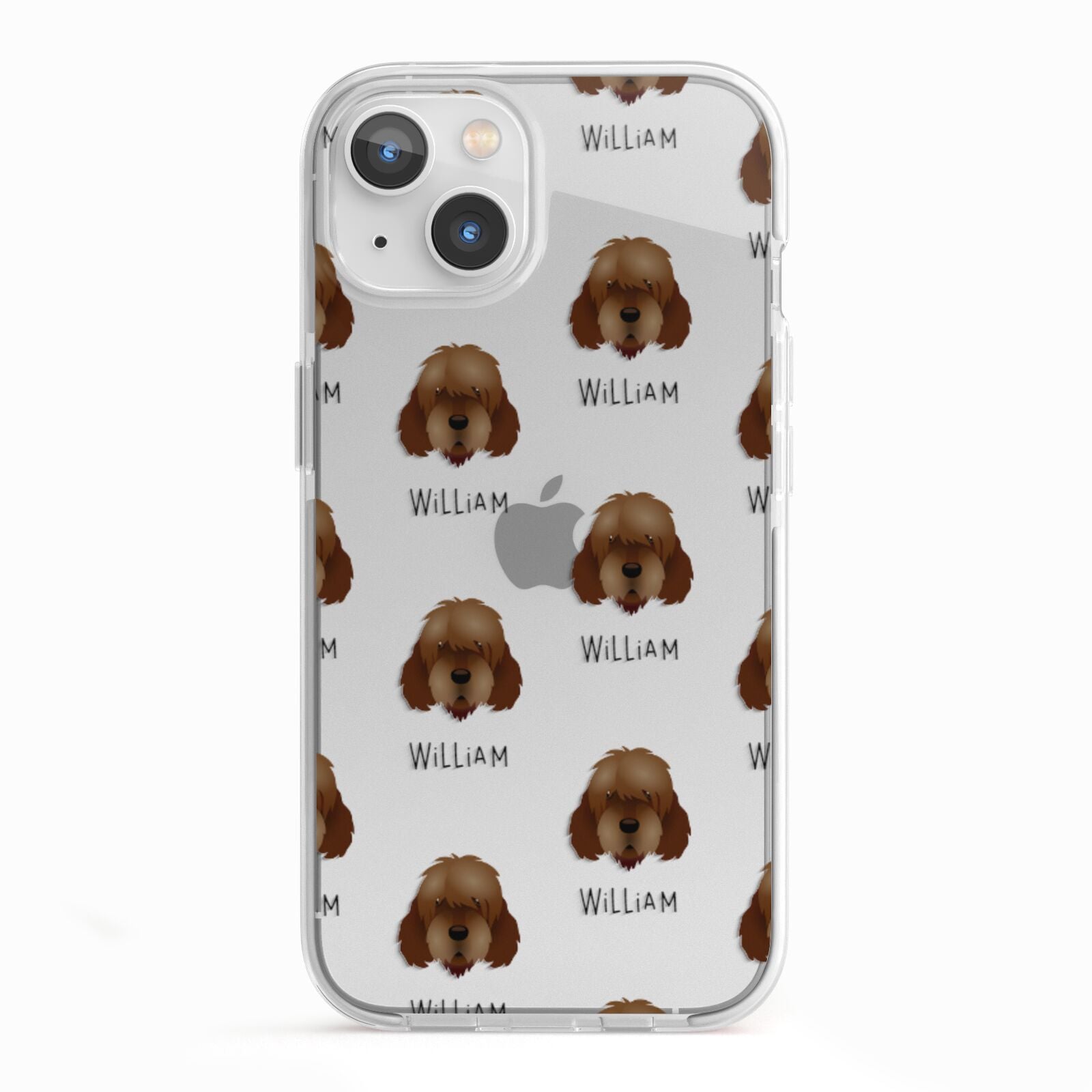 Otterhound Icon with Name iPhone 13 TPU Impact Case with White Edges