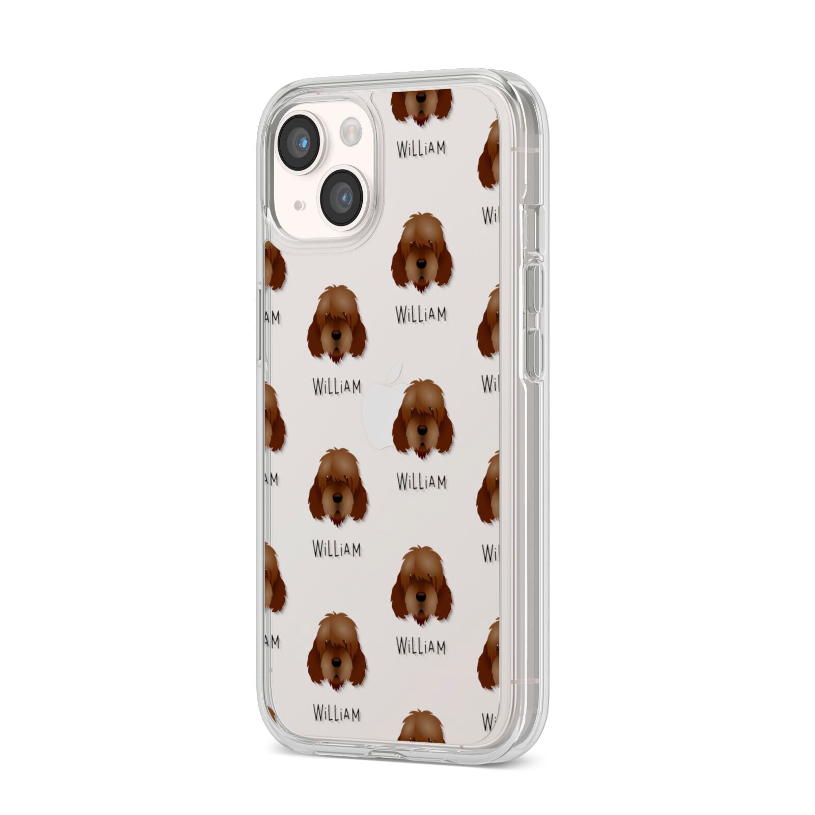 Otterhound Icon with Name iPhone 14 Clear Tough Case Starlight Angled Image