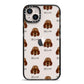 Otterhound Icon with Name iPhone 14 Plus Black Impact Case on Silver phone
