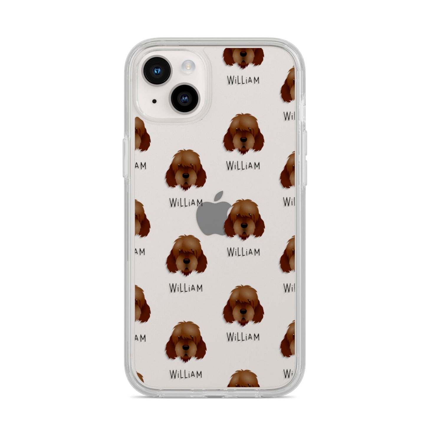 Otterhound Icon with Name iPhone 14 Plus Clear Tough Case Starlight