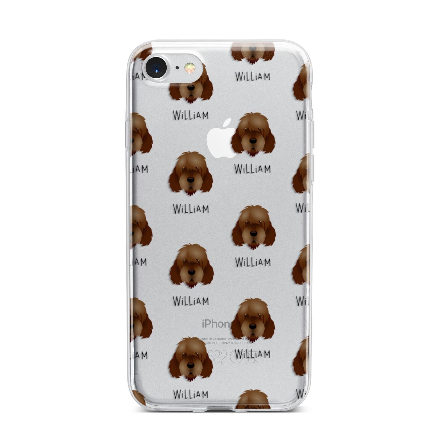 Otterhound Icon with Name iPhone 7 Bumper Case on Silver iPhone
