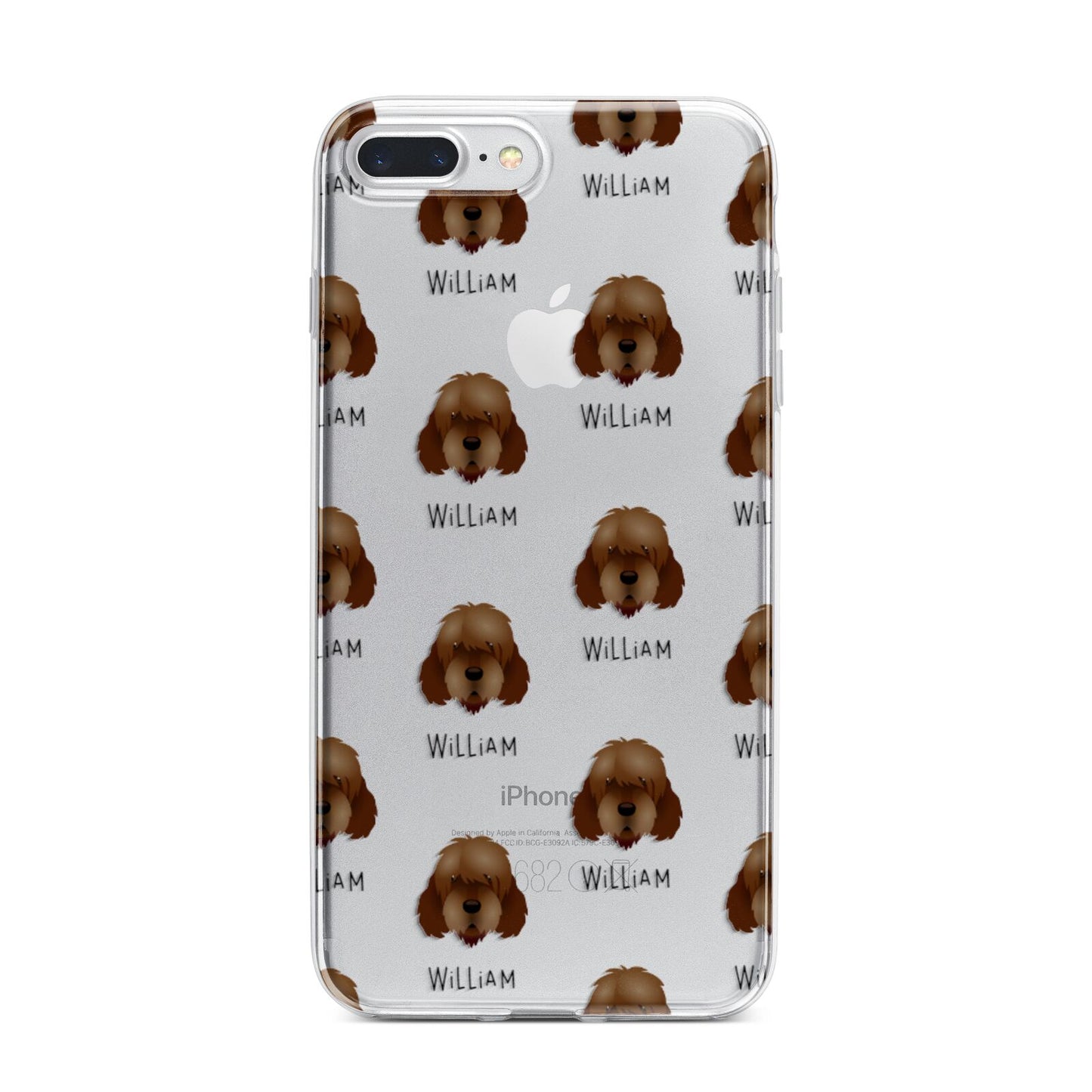 Otterhound Icon with Name iPhone 7 Plus Bumper Case on Silver iPhone