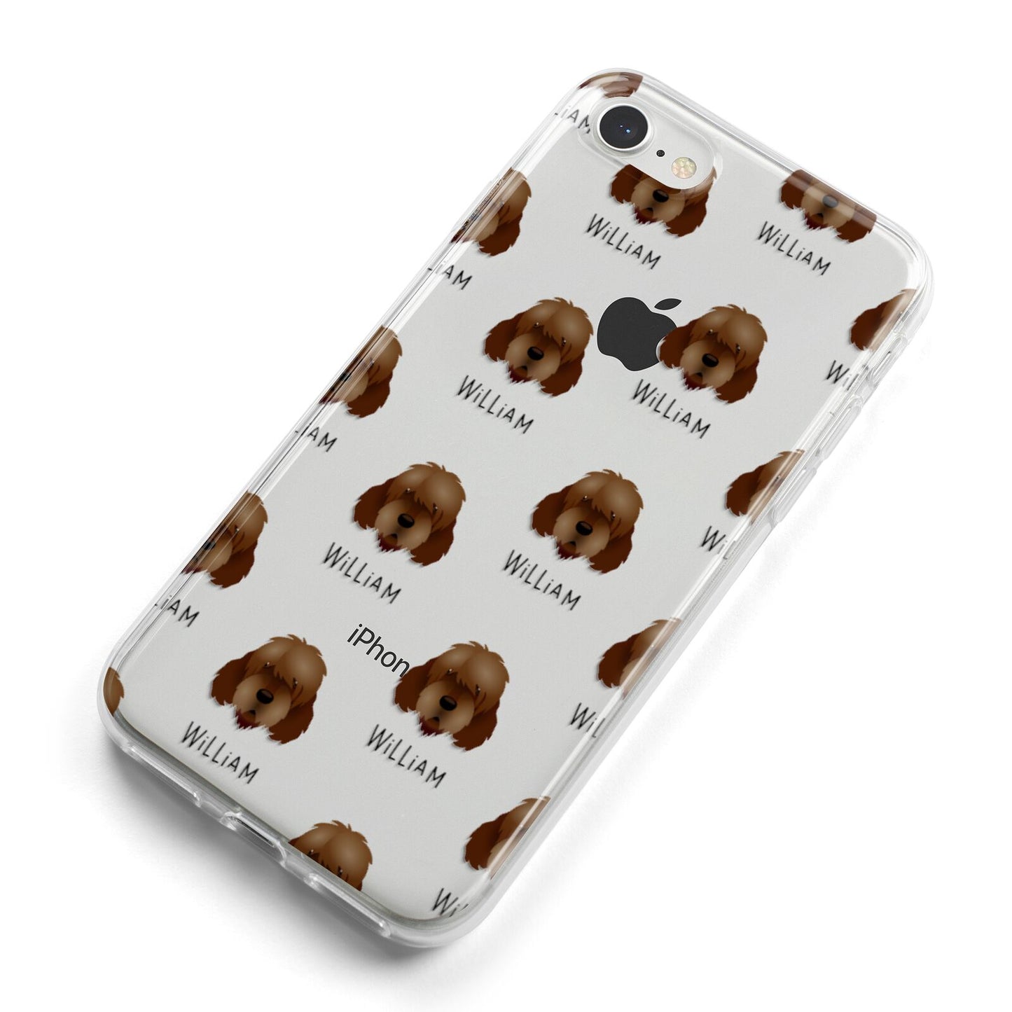 Otterhound Icon with Name iPhone 8 Bumper Case on Silver iPhone Alternative Image