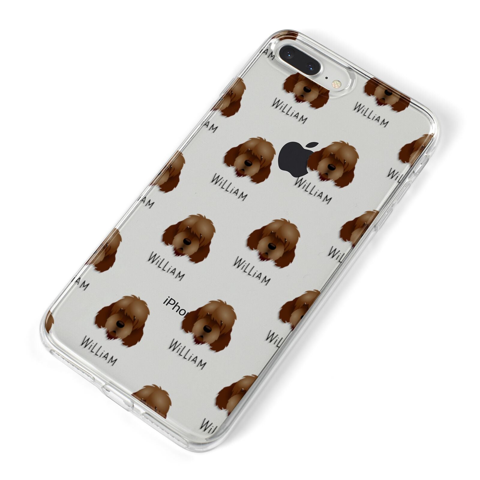 Otterhound Icon with Name iPhone 8 Plus Bumper Case on Silver iPhone Alternative Image