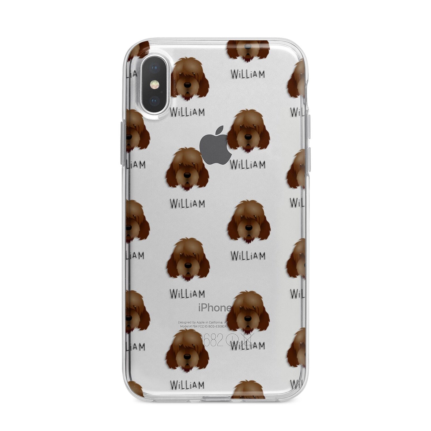 Otterhound Icon with Name iPhone X Bumper Case on Silver iPhone Alternative Image 1