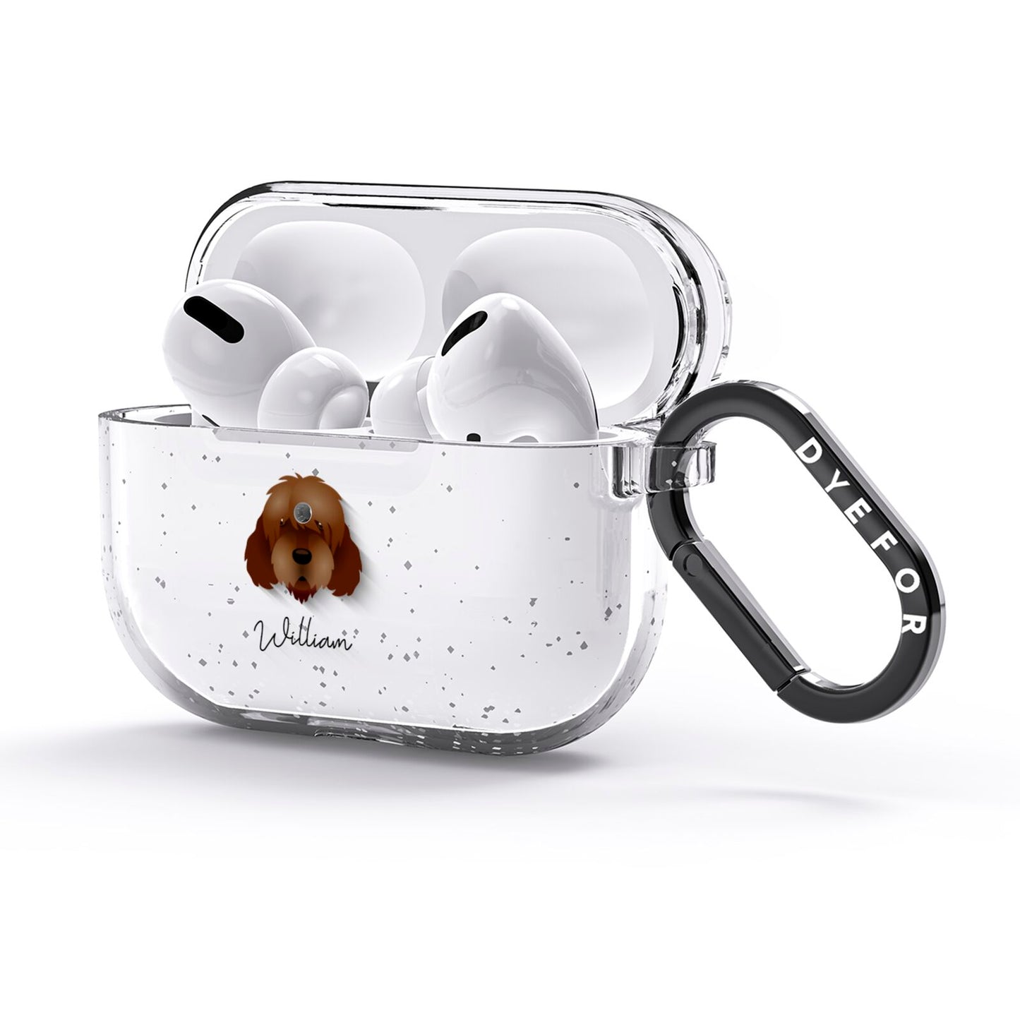 Otterhound Personalised AirPods Glitter Case 3rd Gen Side Image