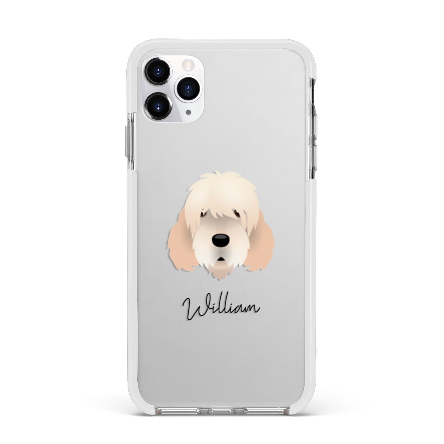Otterhound Personalised Apple iPhone 11 Pro Max in Silver with White Impact Case