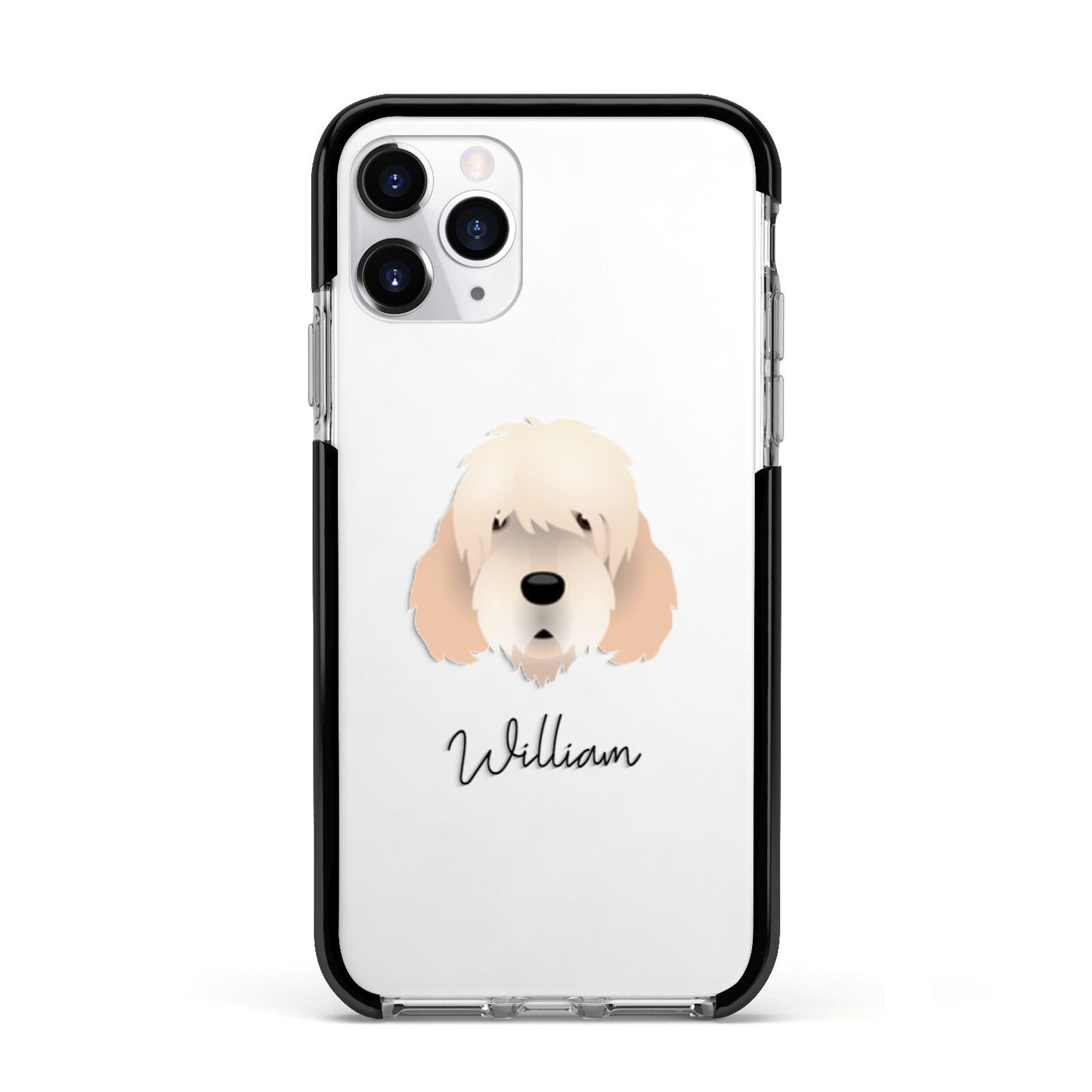 Otterhound Personalised Apple iPhone 11 Pro in Silver with Black Impact Case