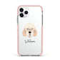 Otterhound Personalised Apple iPhone 11 Pro in Silver with Pink Impact Case