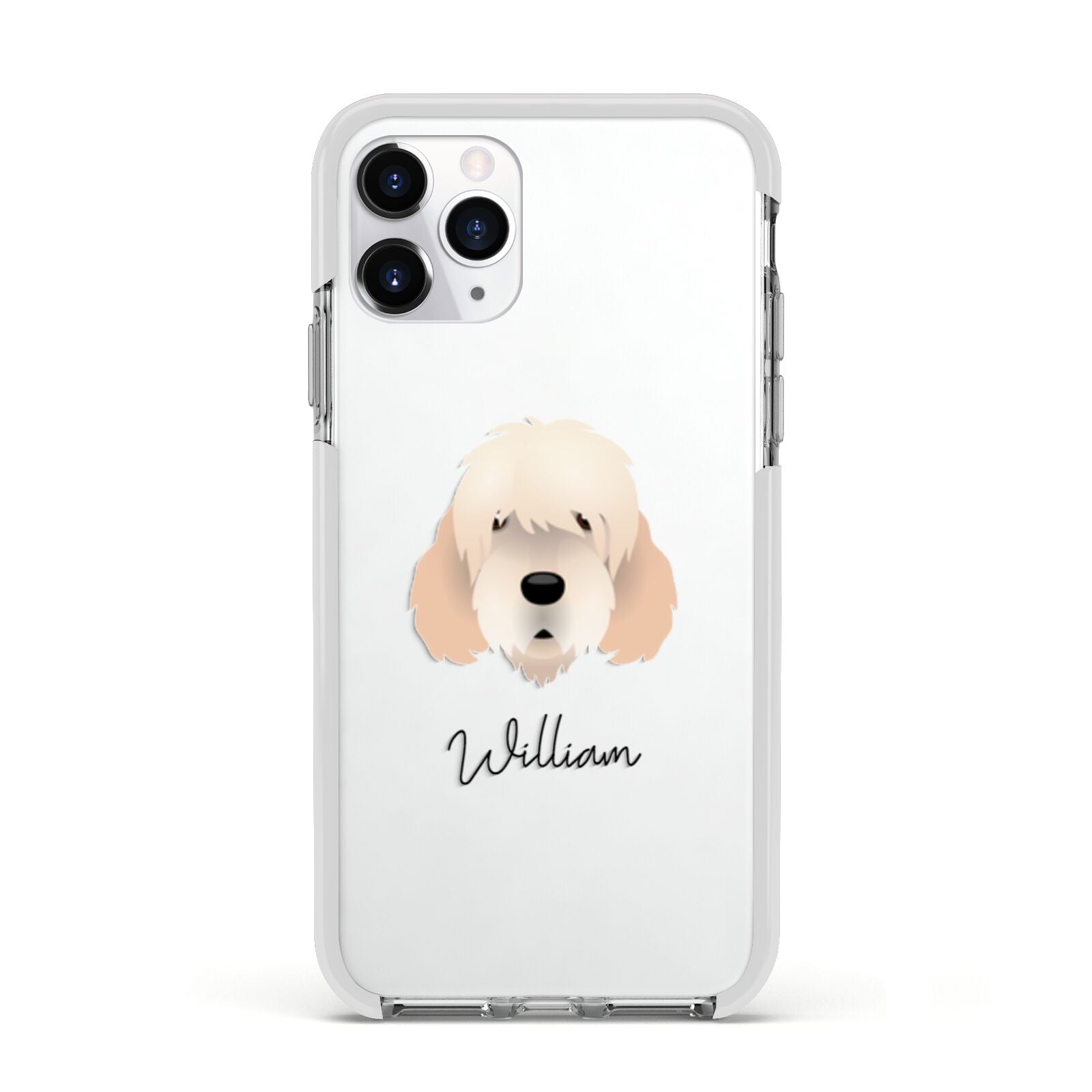 Otterhound Personalised Apple iPhone 11 Pro in Silver with White Impact Case