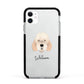 Otterhound Personalised Apple iPhone 11 in White with Black Impact Case