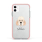 Otterhound Personalised Apple iPhone 11 in White with Pink Impact Case