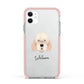 Otterhound Personalised Apple iPhone 11 in White with Pink Impact Case