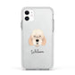Otterhound Personalised Apple iPhone 11 in White with White Impact Case