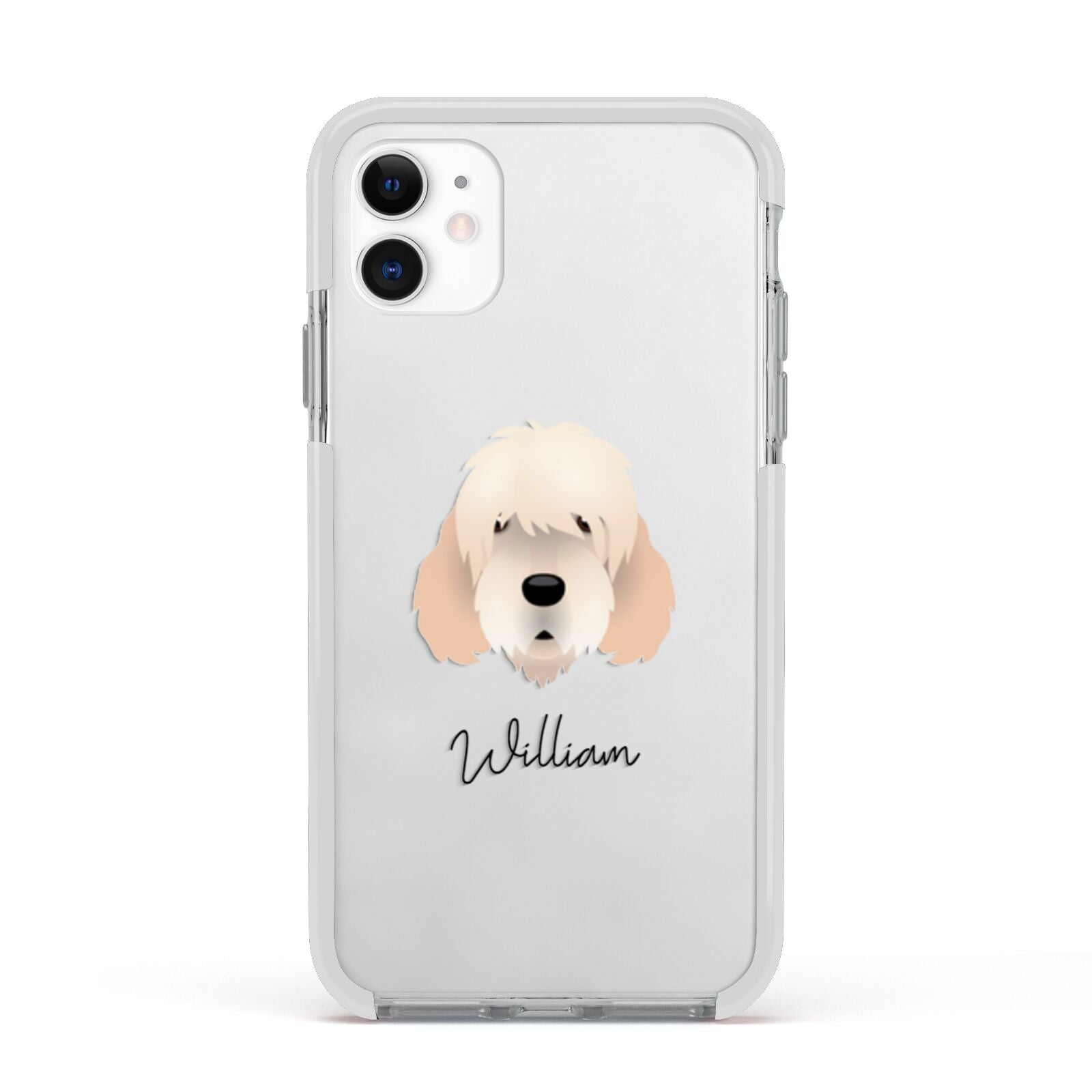 Otterhound Personalised Apple iPhone 11 in White with White Impact Case