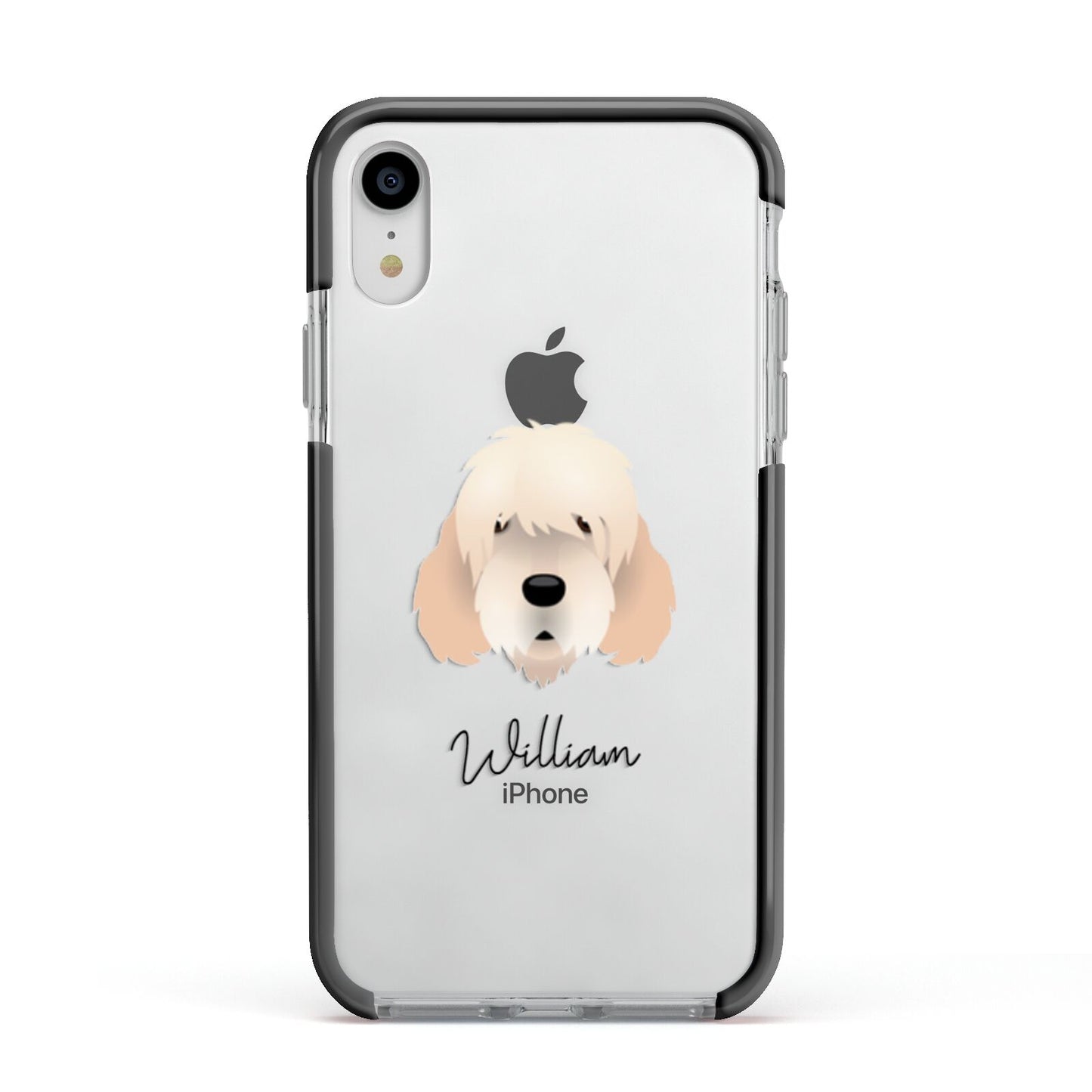 Otterhound Personalised Apple iPhone XR Impact Case Black Edge on Silver Phone